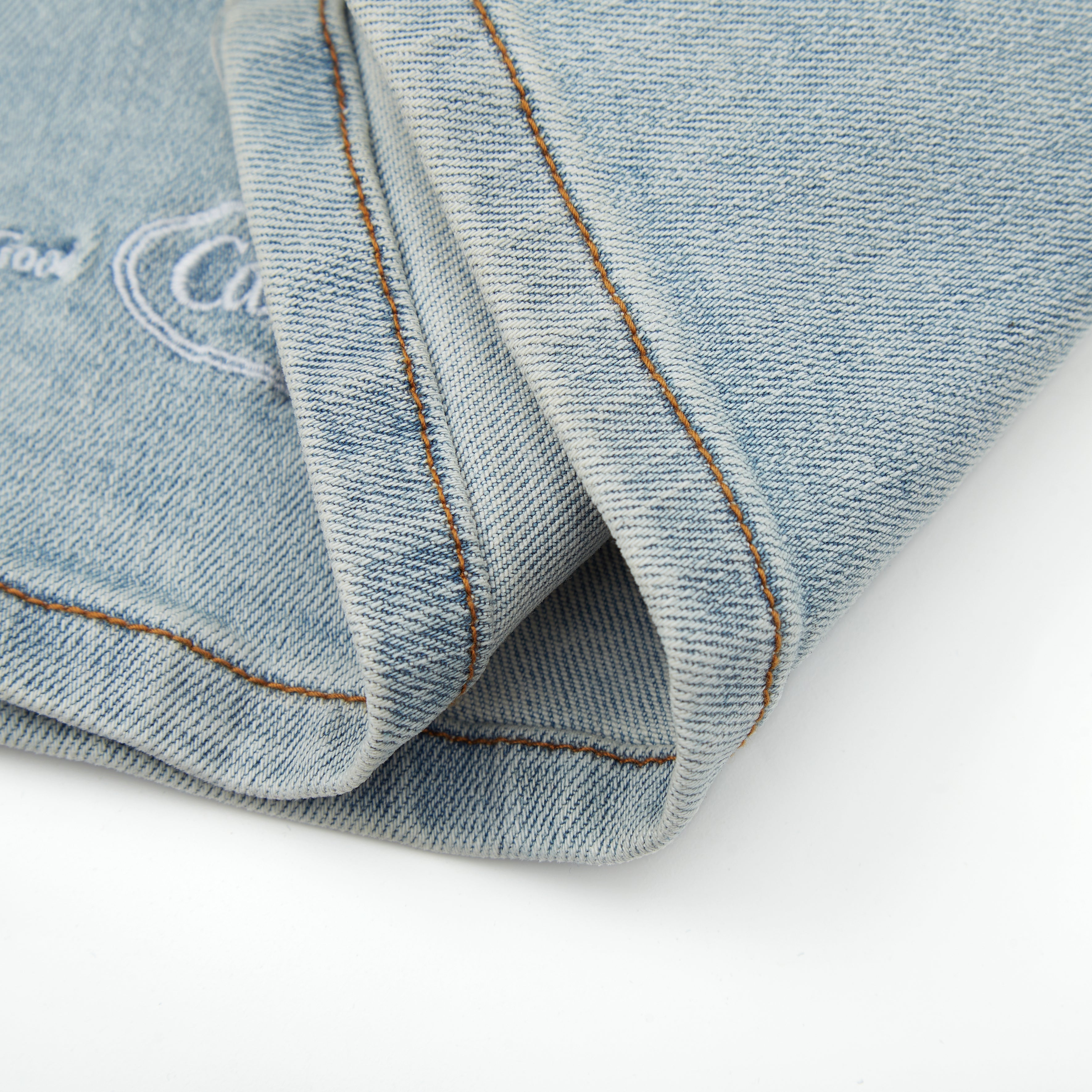 Motor Sports Denim Shorts - Washed Blue
